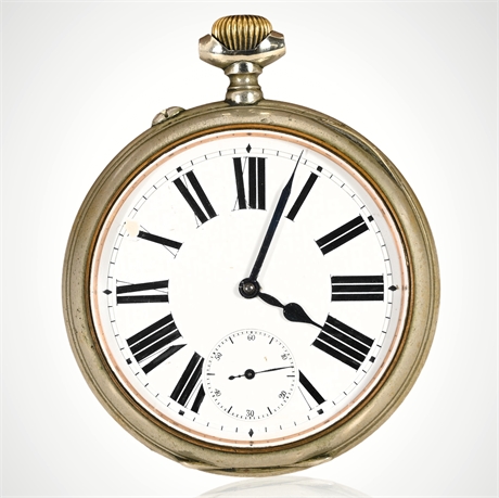 Oversized 1893 “Goliath” Pocket Watch, Serial #1428016 in Mantel Display