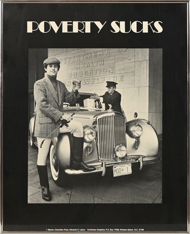 "Poverty Sucks" Vintage Poster by Marion Chamblee Ross and Eduardo E. Latour