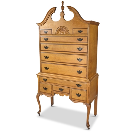 A Maple Chippendale-style Highboy