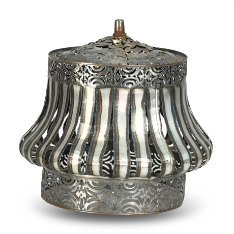 Reticulated Tin Lamp Shade