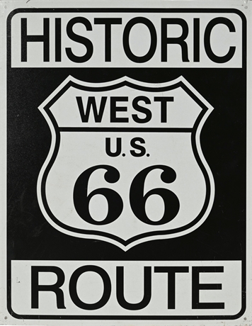 Vintage-Style Historic Route 66 Metal Sign – Reproduction