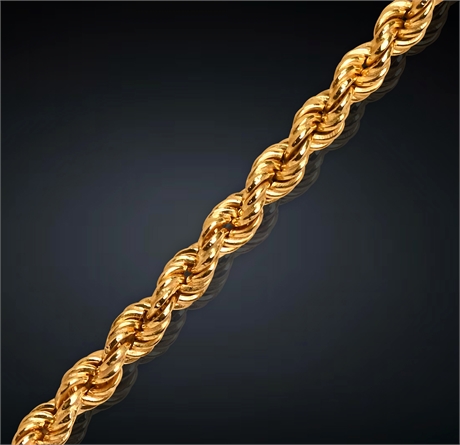 29" 18K 2.8mm Thick Italian Rope Chain