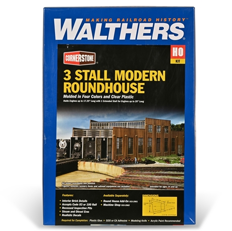 Walthers Cornerstone 3 Stall Modern Roundhouse