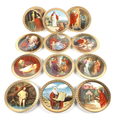 Complete Set - The Ten Commandments Plate Collection by Mary Mayo