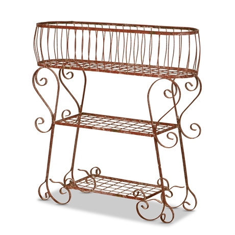 Wrought Iron Tiered Fernery Plant Stand