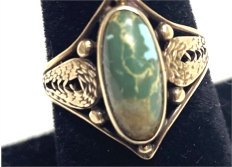 14K Ring with Agate Stone