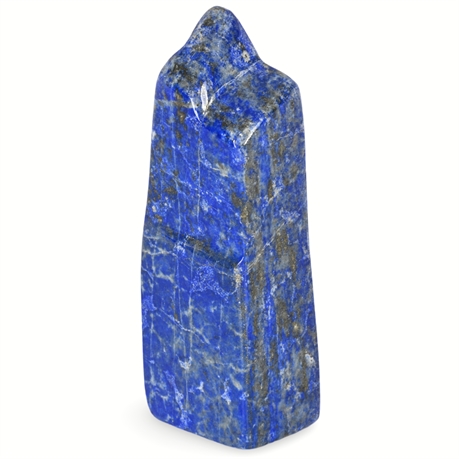 Polished Lapis Lazuli with Pyrite Veining – 377 Grams