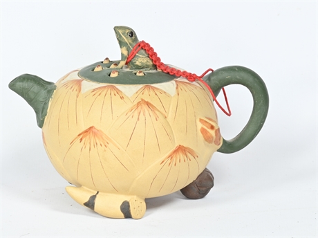 Jiang Rong Zisha Frog & Lotus Leaf Teapot