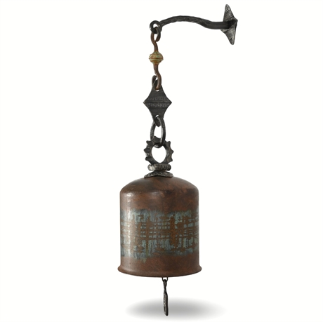 Monroe Metal Handcrafted Bell, Stamped 1822, Rustic Design