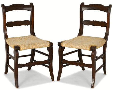 French Country Style Antique Ladder Back Chairs
