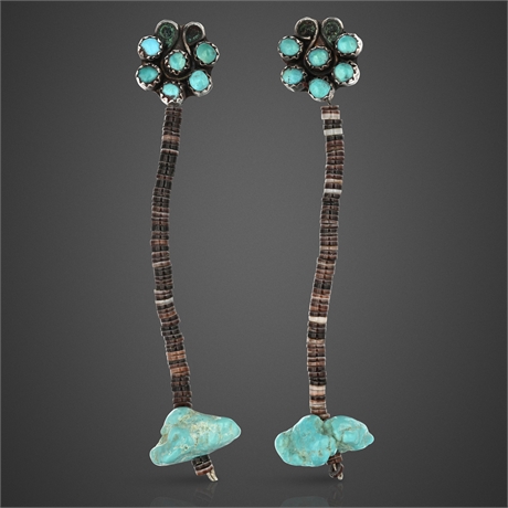 Santo Domingo Turquoise Convertible Stud & Dangle Earrings – Sterling