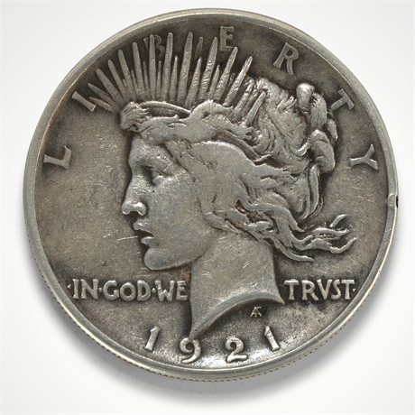 1921 Peace Silver Dollar – High Relief – First Year of Issue