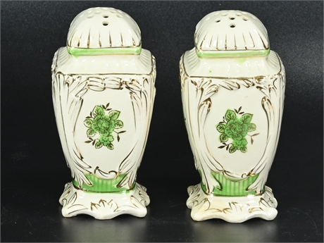 Pair Antique Porcelain Shakers