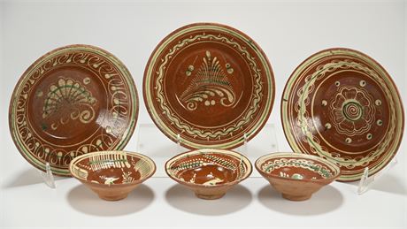 Vintage Bandera Pottery Bowl Set