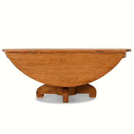 Classic Solid Oak Drop-Leaf Cocktail Table