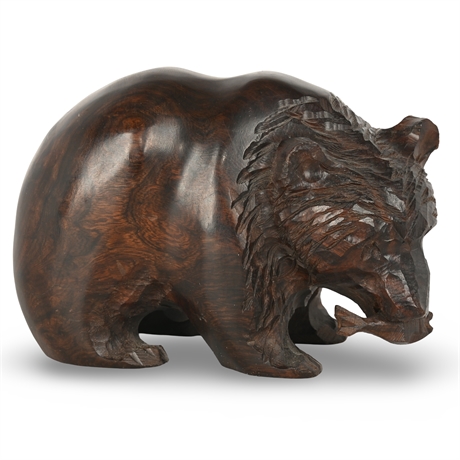 Hand Carved Ironwood "Bear" Sculpture