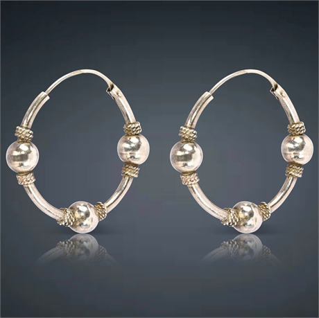 Sterling Silver Hoop Earrings