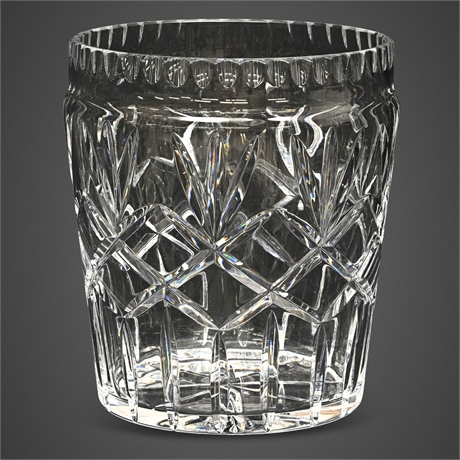 German Cut Crystal Vase Wine Cooler Starburst Pattern