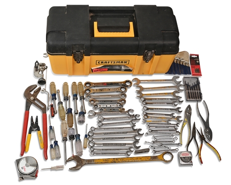 Craftsman Tools & Plastic Tool Box