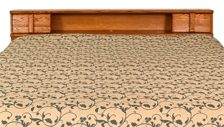 King Oak Storage Headboard