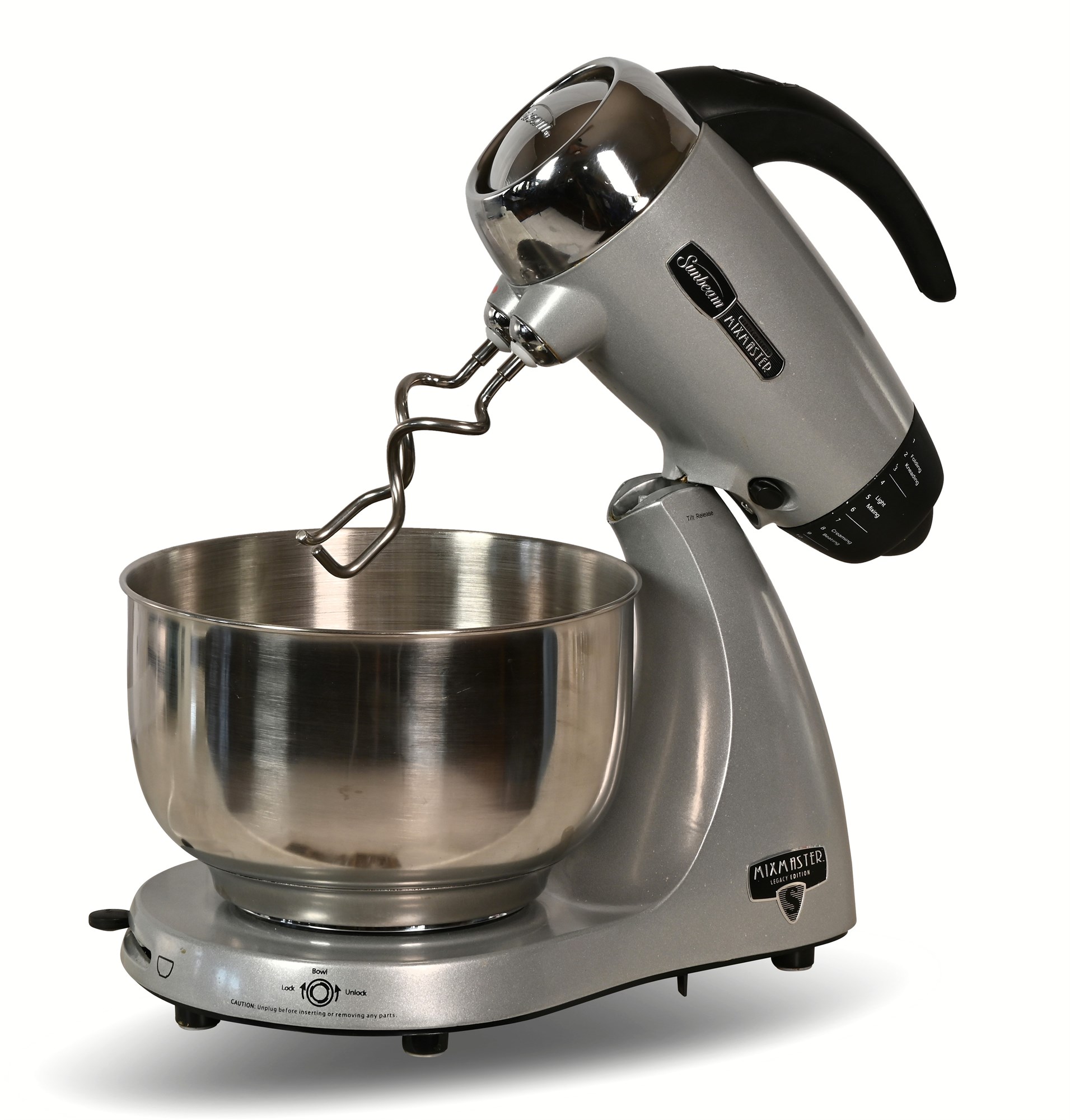 SUNBEAM Heritage Mixmaster Legacy Edition Tilt-Head Stand Mixer W/ Dough  Beaters
