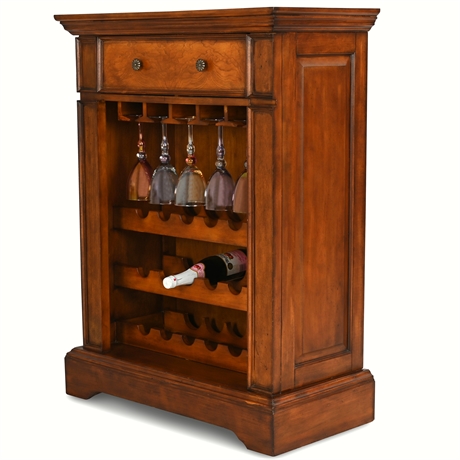 Wine Cabinet with Drawer and Glass Storage