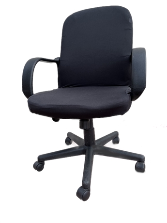 PADDED MID-BACK OFFICE COMPUTER DESK CHAIR WITH ARMREST & NEW COVER