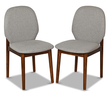 Contemporary Walnut Side Chairs