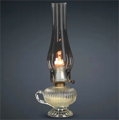 Vintage Electrified Oil Lamp