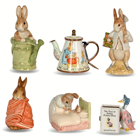(6) Beatrix Potter Collectibles