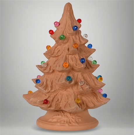 7" Vintage Lighted Terracotta Tree