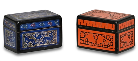 Olinala Wood Jose Escudero Mexican Lacquered Boxes