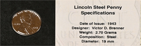 1943 Lincoln Steel Penny