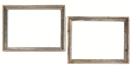 (2) Rustic Barnwood Frames