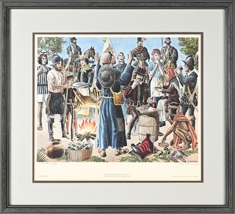 José Cisneros First Thanksgiving — Signed Artist’s Proof, Framed