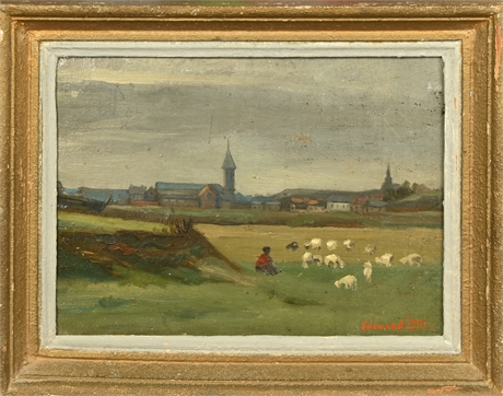 Edouard-Henri Leon Original Oil on Canvas