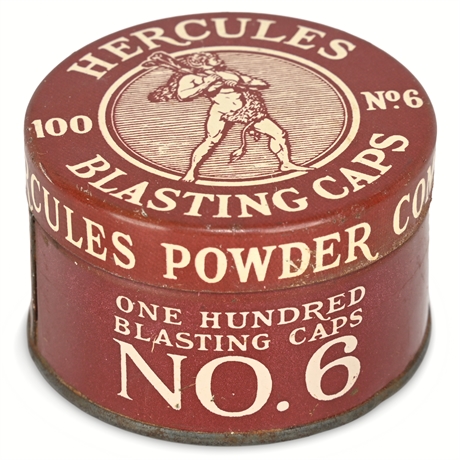 Hercules Powder Company No. 6 Blasting Caps Tin – 100 (Empty)