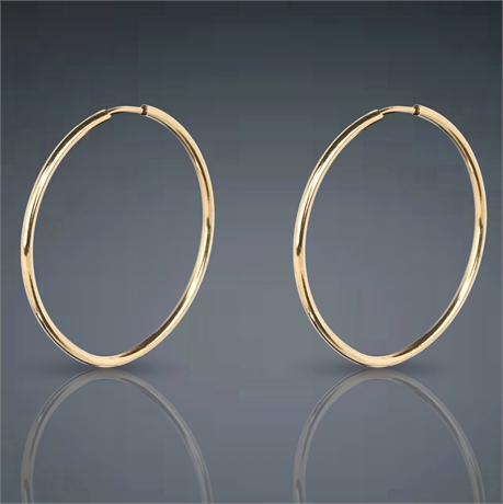 Pair 14k Hoop Earrings