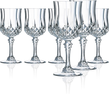 (12) Cristal D'arques 'Longchamp' Goblets