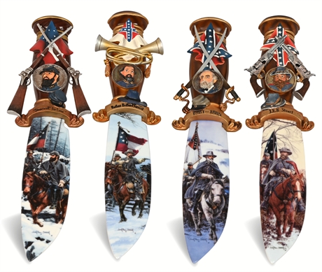 Bradford Exchange 'Legends of Civil War' Wall Knife Set