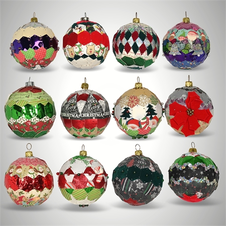 12 Hand Crafted Christmas Ornaments