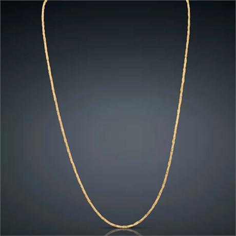 20" 18K Gold Rope Chain Necklace