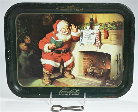 Vintage Coca-Cola Tin Tray with Bottle Opener