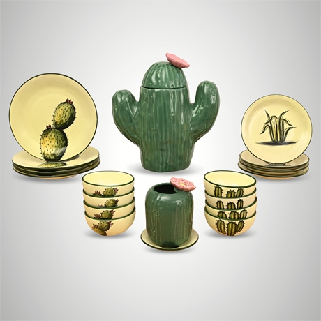 Treasure Craft Cactus Jar & Contreras Dinnerware Set - 19pc
