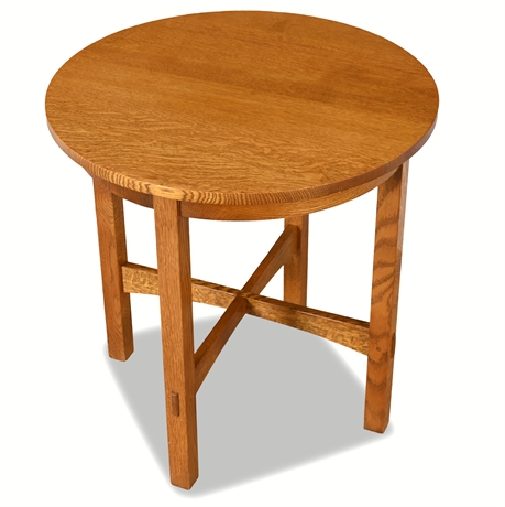 Stickley Mission Oak Tabouret Table — Model 89-536, 1994, Signed