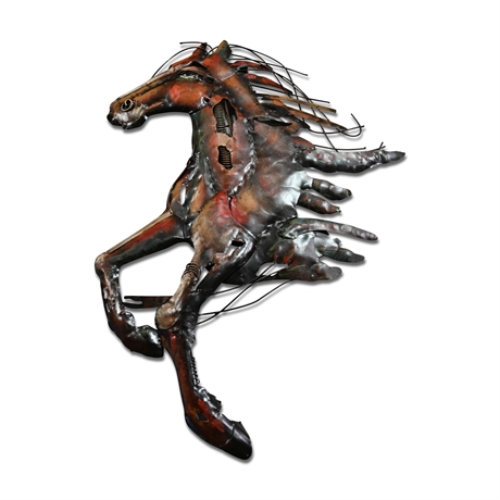 Metal Horse Bust