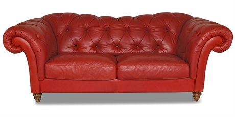 Natuzzi Chesterfield Reverse Camelback Sofa