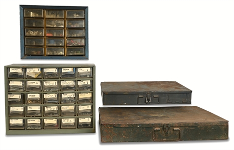 Vintage Hardware Organizers with Hardware