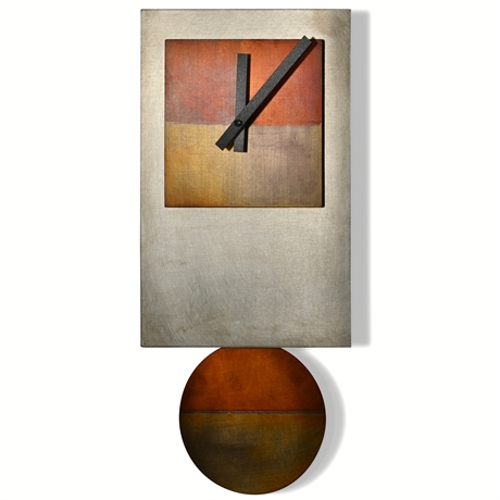 Steel Tie Copper Pendulum Clock by Leonie Lacouette
