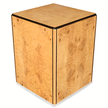 Henredon Scene Two Burl Maple Cube Table on Casters